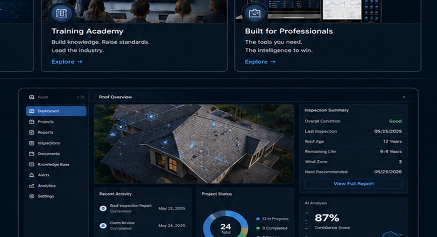 Roof Brain dashboard preview