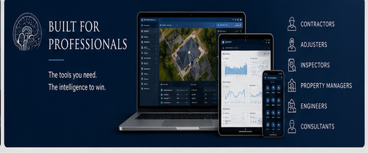 Roof Brain software on professional devices